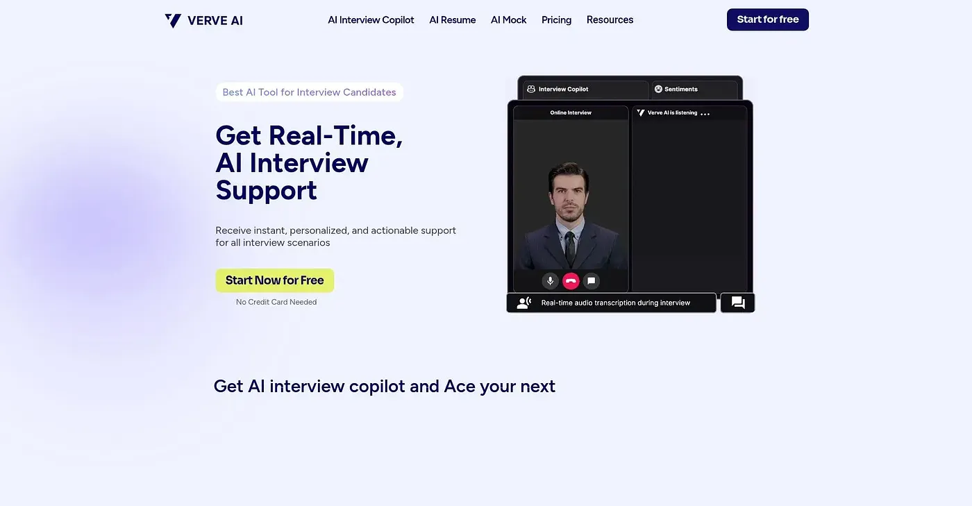 Screenshot of Verve