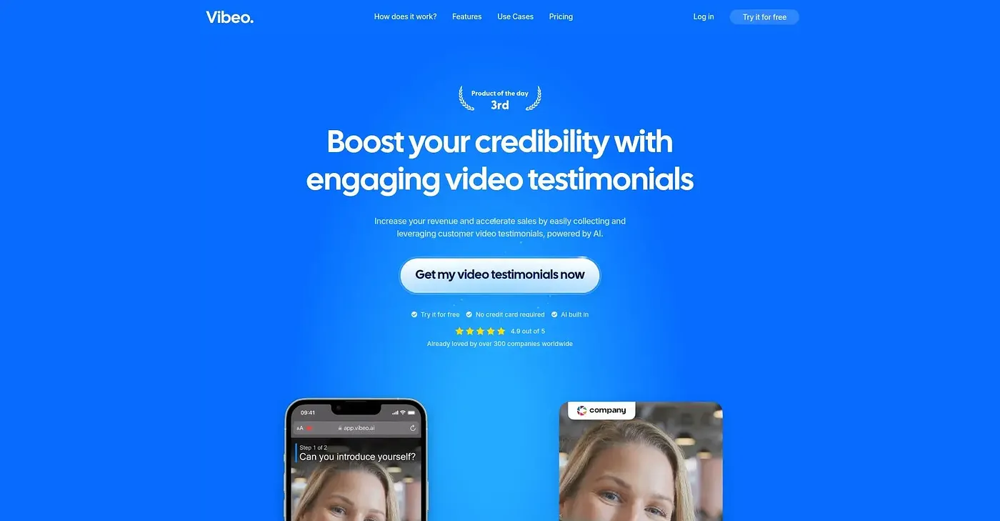 Screenshot of Vibeo.ai