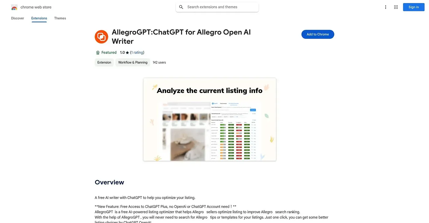 Screenshot of AllegroGPT ChatGPT For All