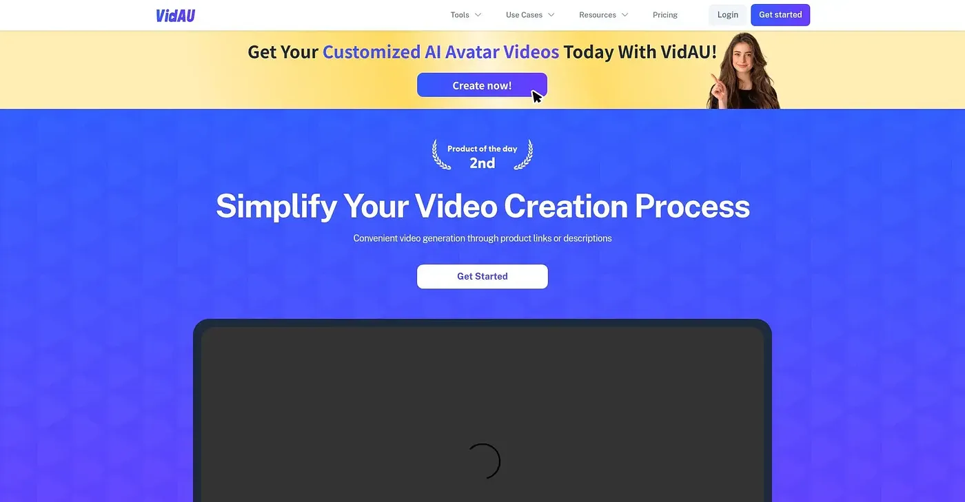 Screenshot of VidaU