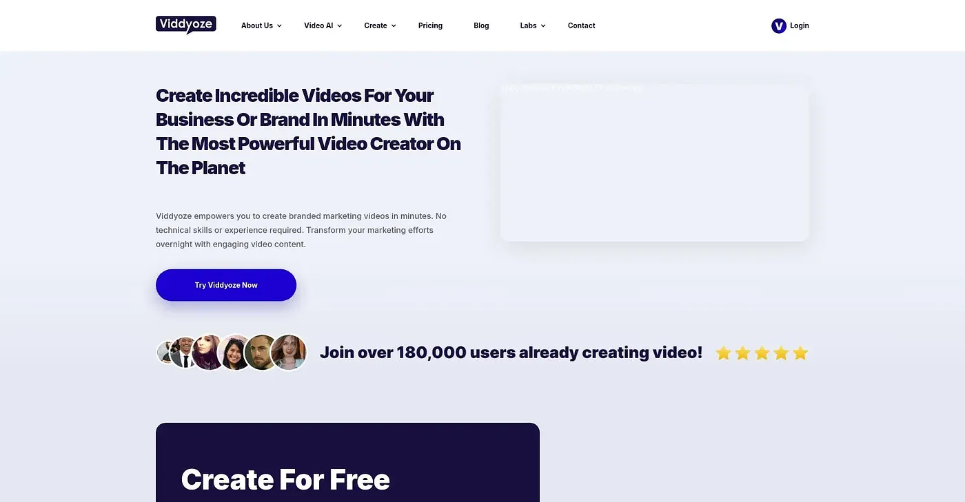 Screenshot of Viddyoze