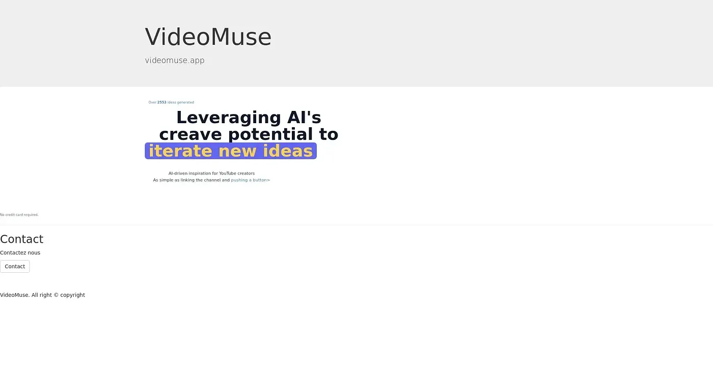 Screenshot of Video Muse