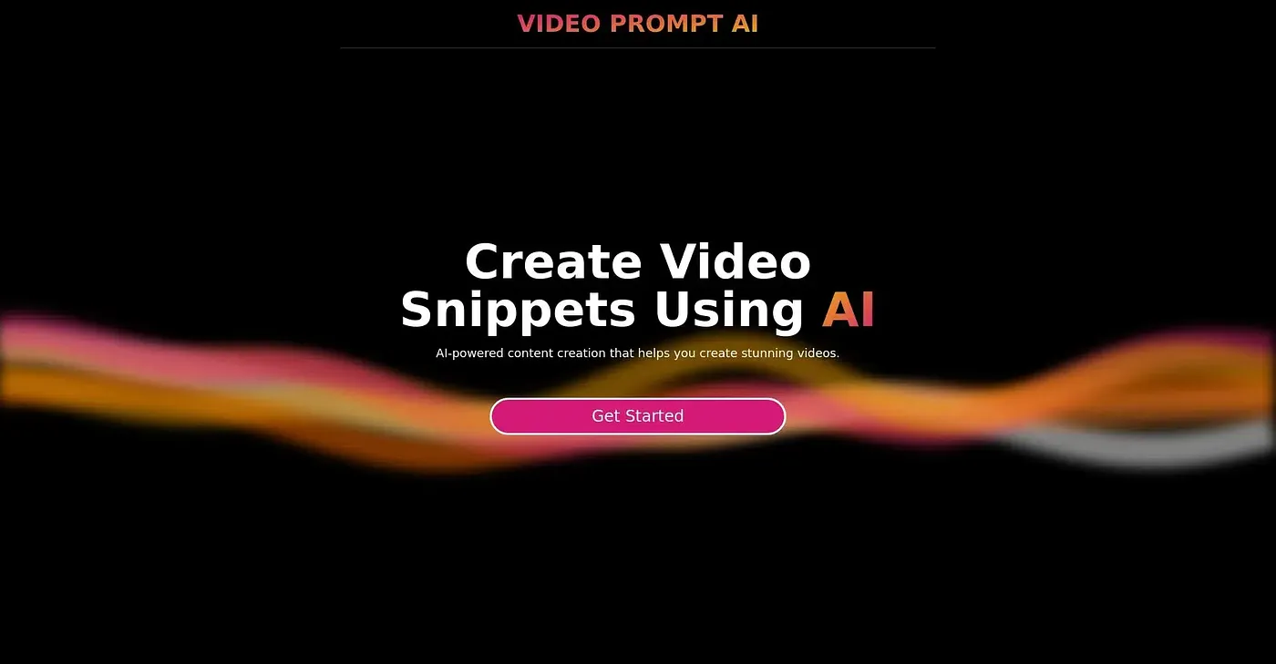 Screenshot of Video Prompt AI