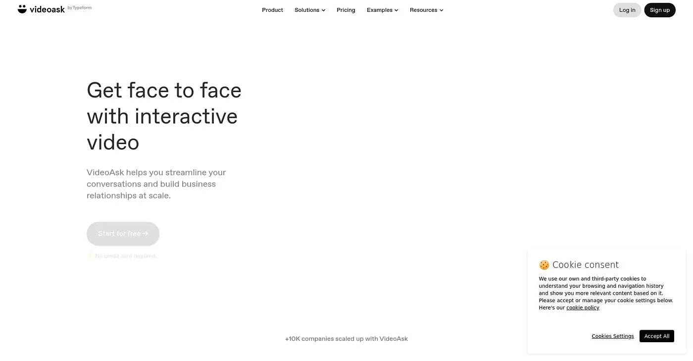 Screenshot of VideoAsk
