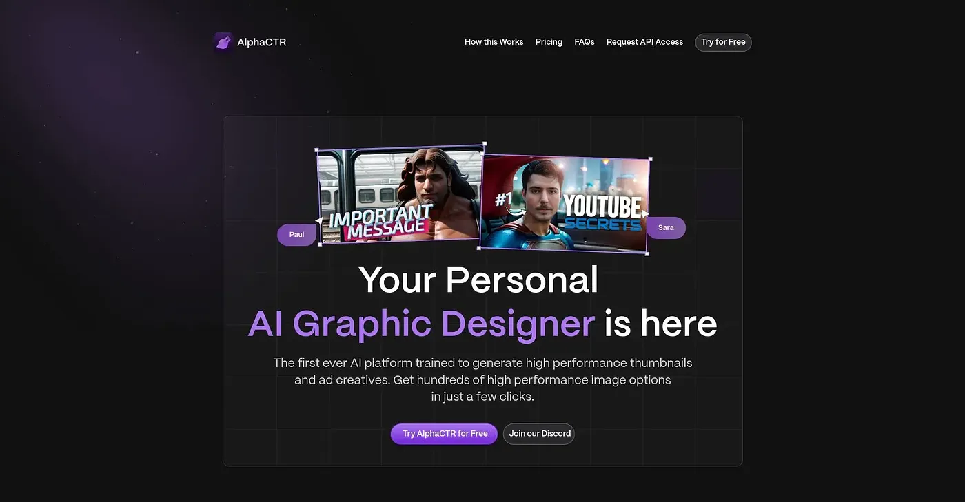 Screenshot of Alpha CTR