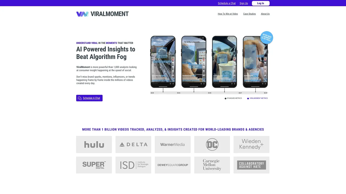 Screenshot of ViralMoment