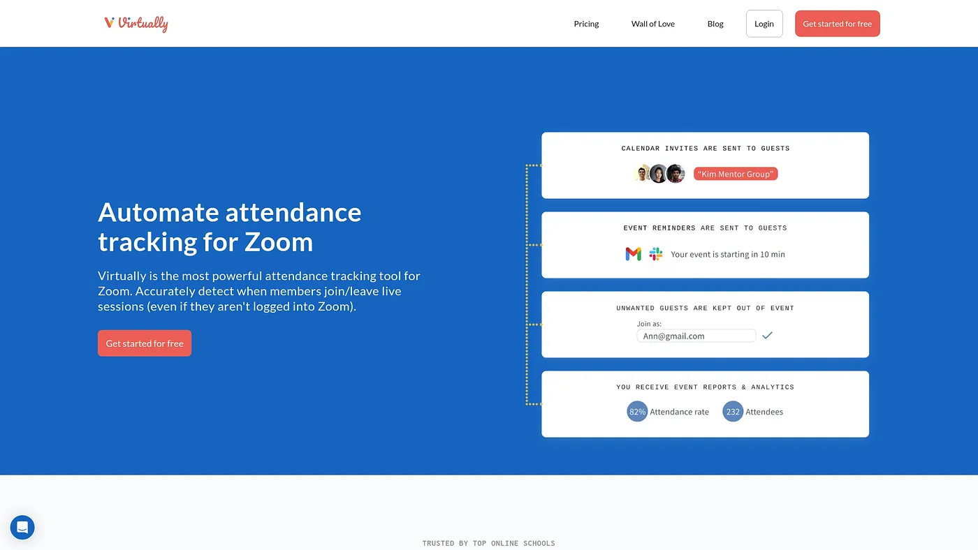 Screenshot of Virtually