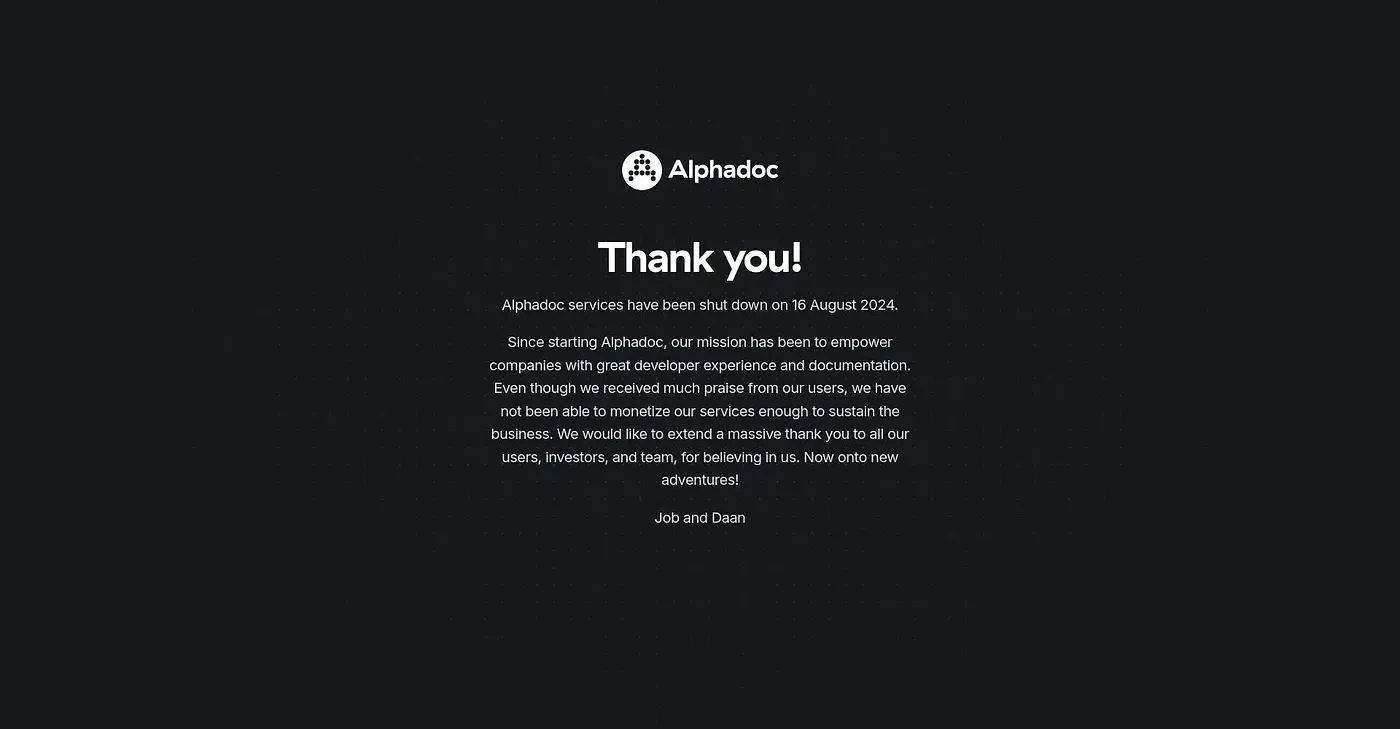 Screenshot of AlphaDoc