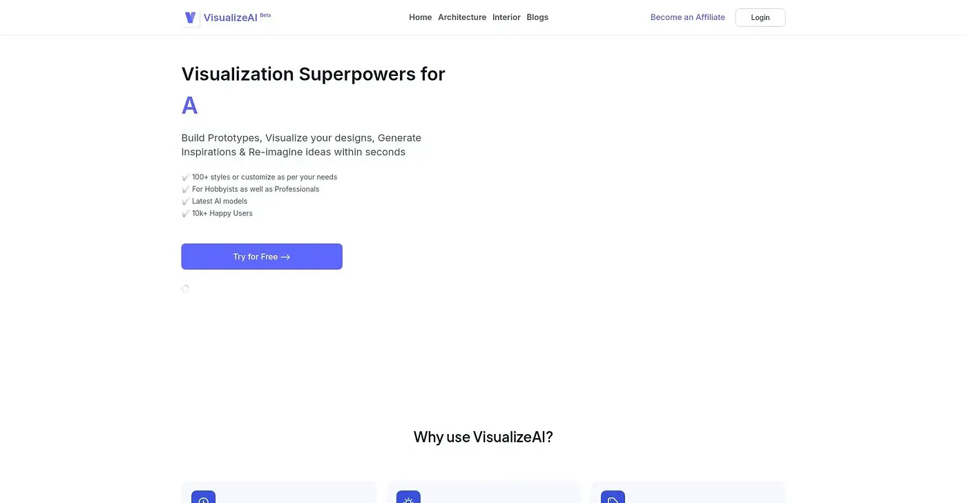 Screenshot of Visualize AI