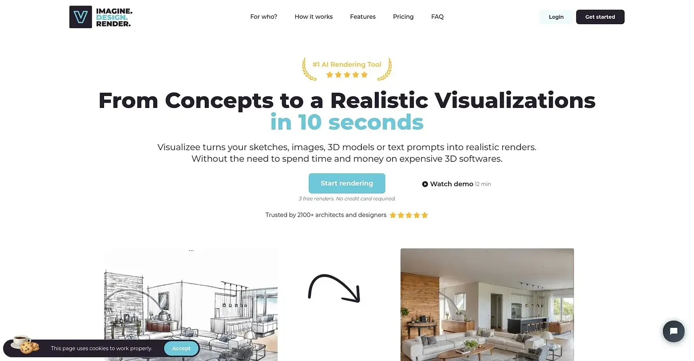 Screenshot of Visualizee AI
