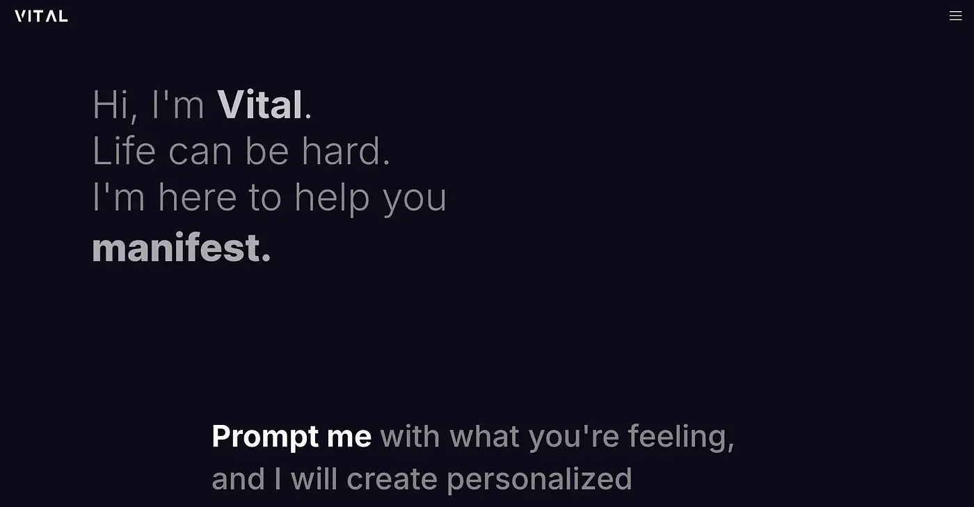 Screenshot of Vital AI