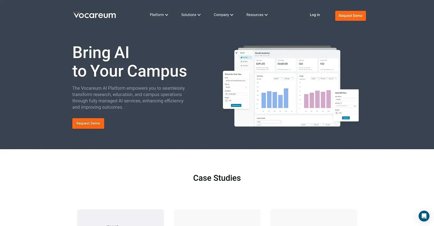 Screenshot of Vocareum AI Platform
