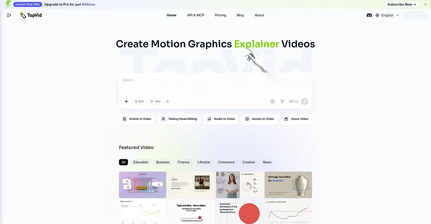Screenshot of TapVid