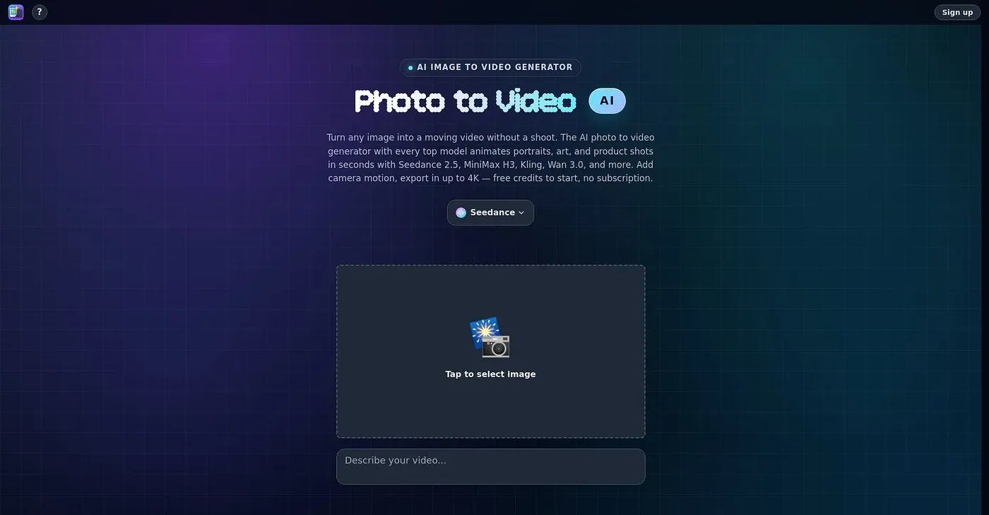 Screenshot of Photo to Video
