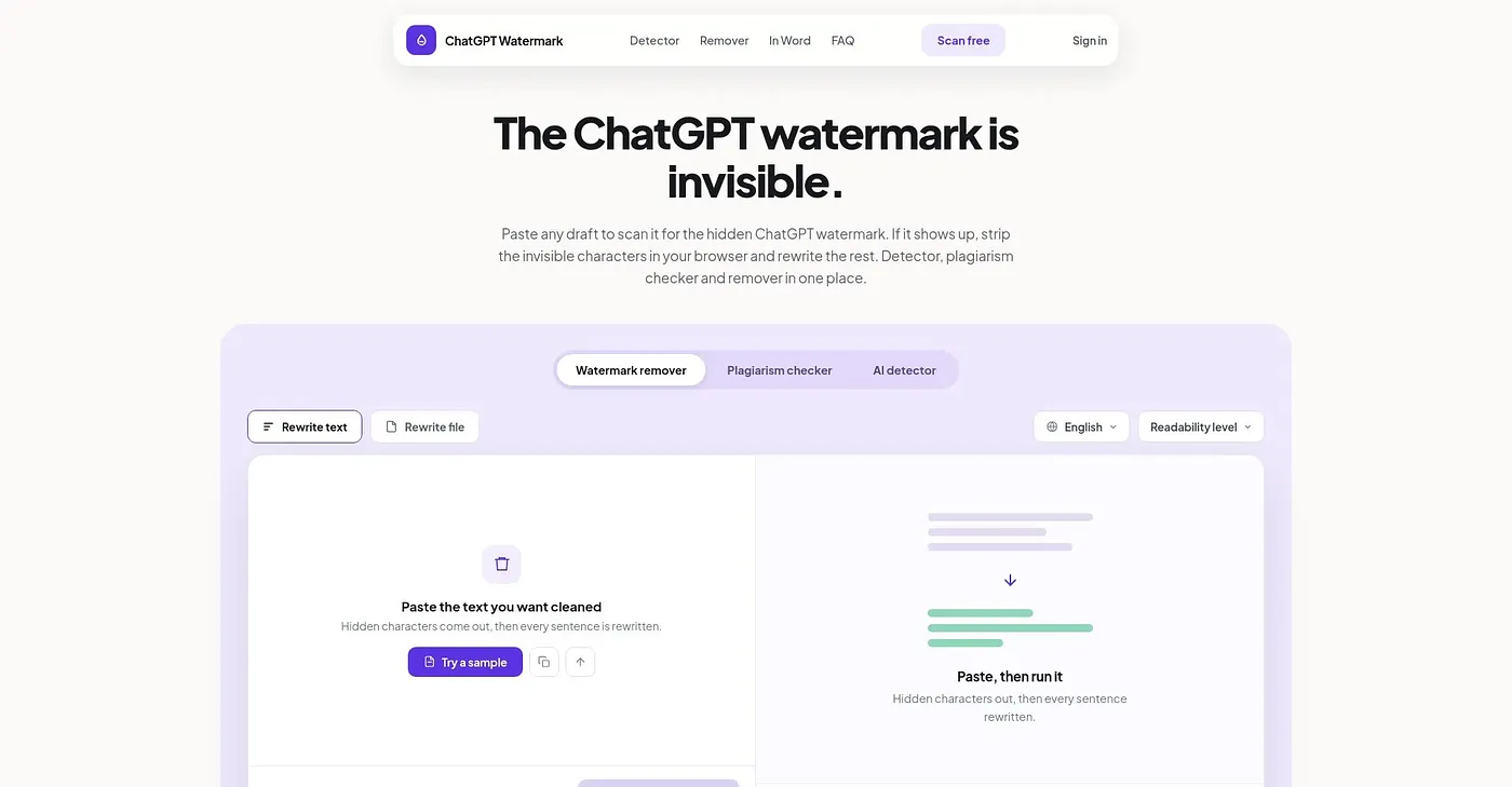 Screenshot of ChatGPT Watermark