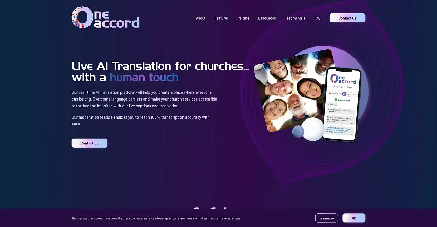 Screenshot of One Accord AI