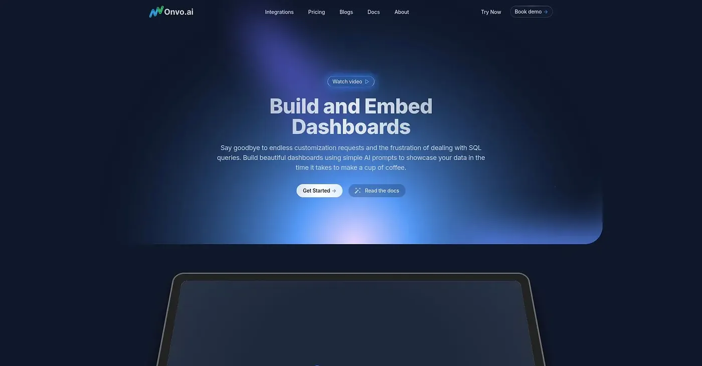 Screenshot of Onvo AI