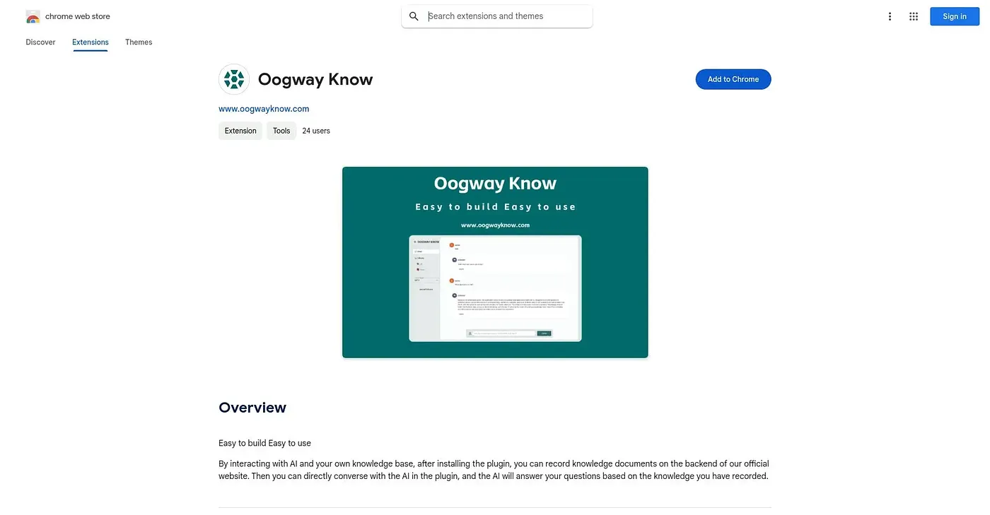 Screenshot of Oogway Know Chrome Extension
