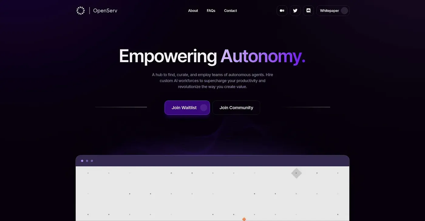 Screenshot of OpenServ