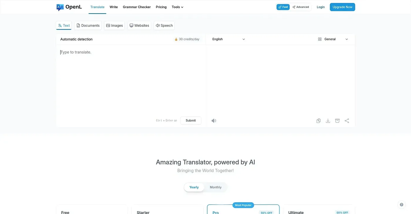 Screenshot of Openl