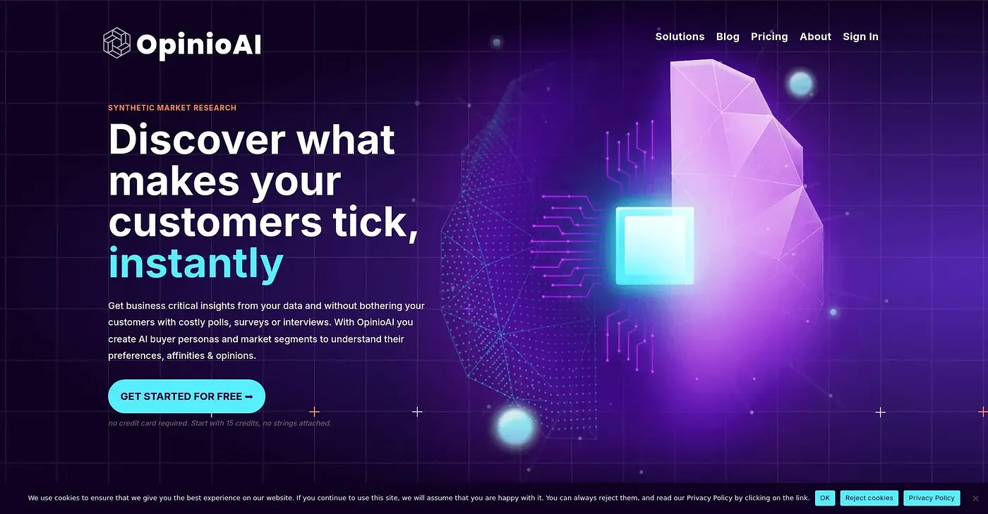 Screenshot of OpinioAI