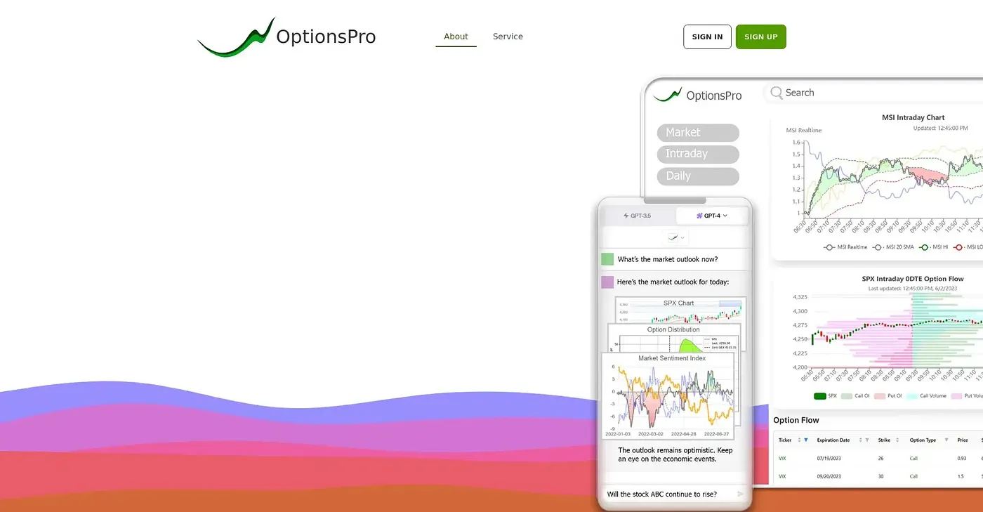 Screenshot of Options Pro