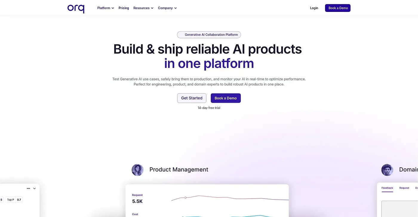 Screenshot of Orq.AI