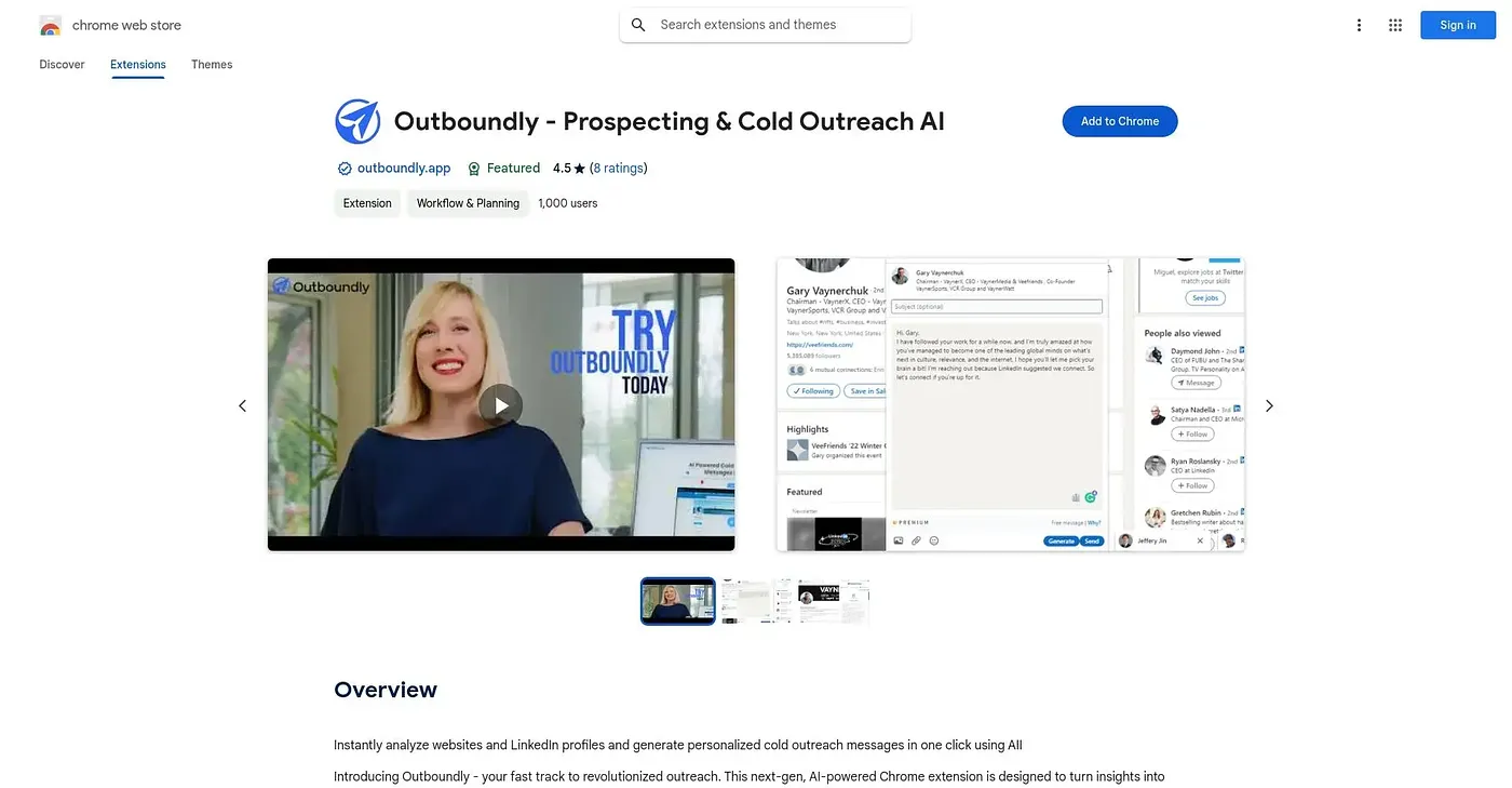 Screenshot of Outboundly Prospecting Co.