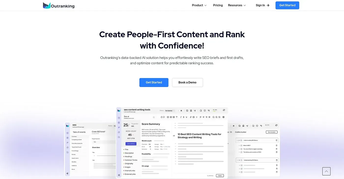 Screenshot of Outranking
