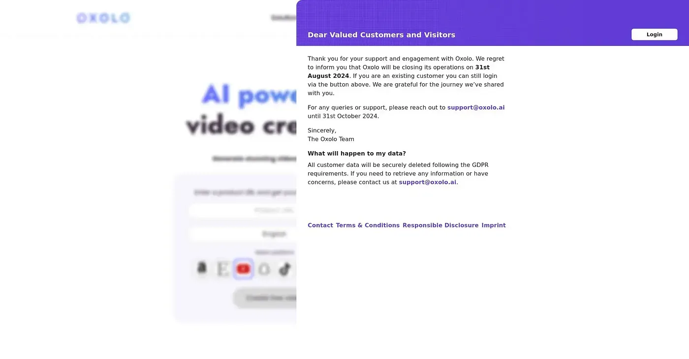 Screenshot of Oxolo