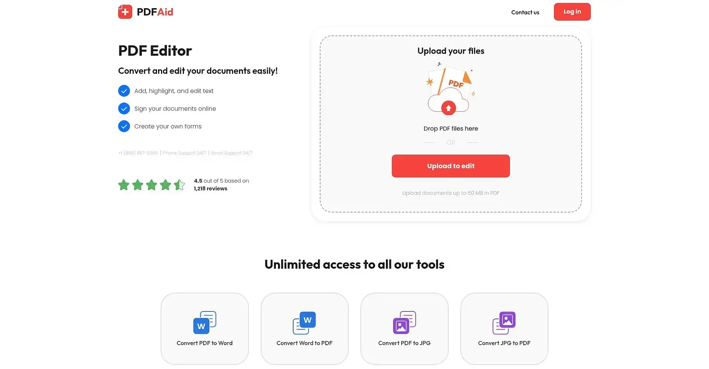 Screenshot of PDF Aid