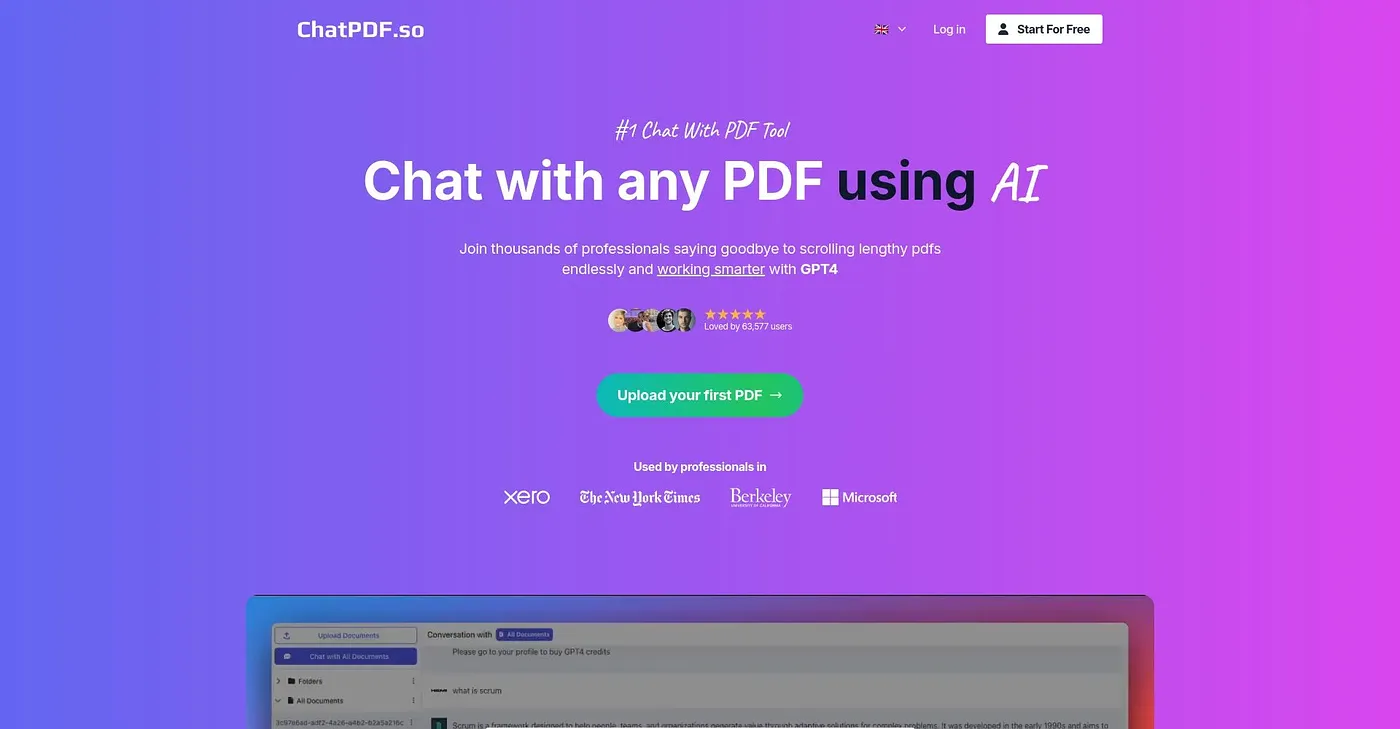 Screenshot of PDF2GPT