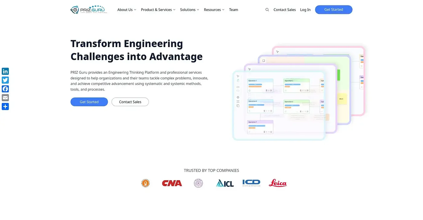 Screenshot of PRIZ Guru