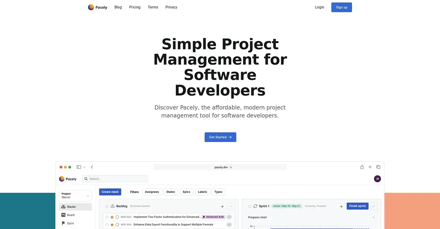 Screenshot of Pacely