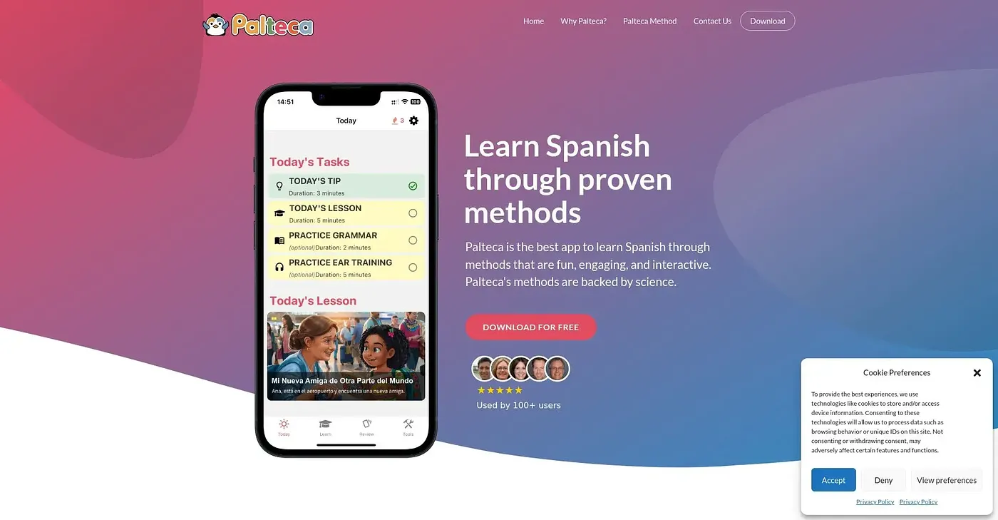 Screenshot of Palteca