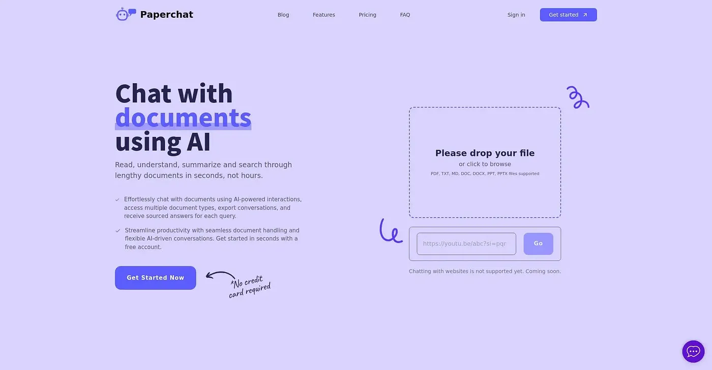 Screenshot of PaperChat