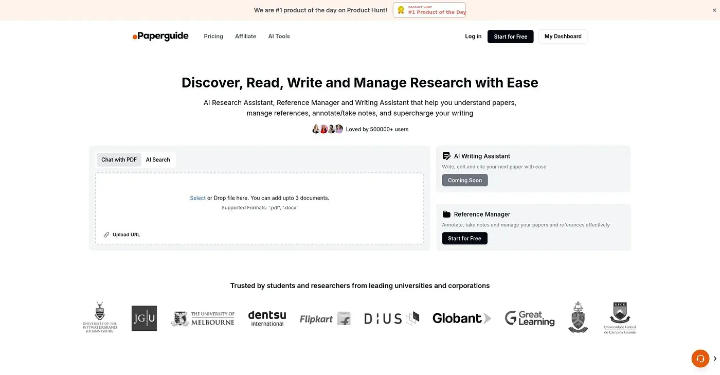 Screenshot of Paperguide