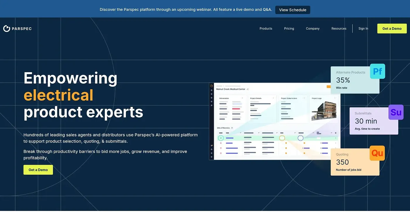 Screenshot of Parspec