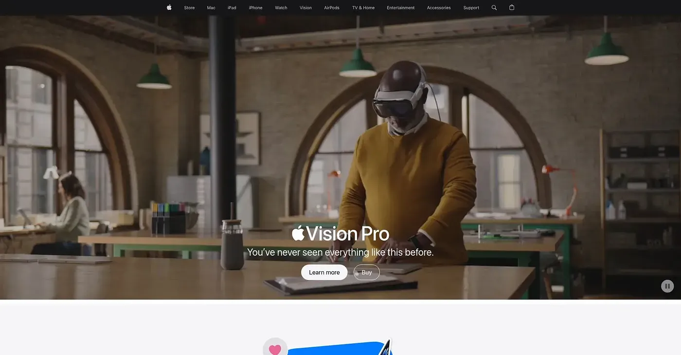 Screenshot of Apple Co