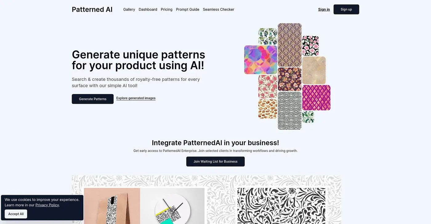 Screenshot of Patterned AI