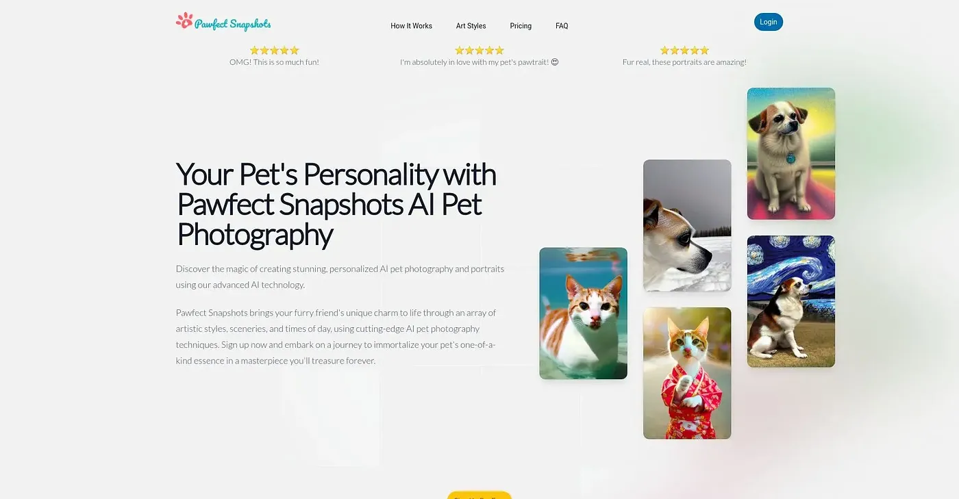 Screenshot of Pawfect Snapshots