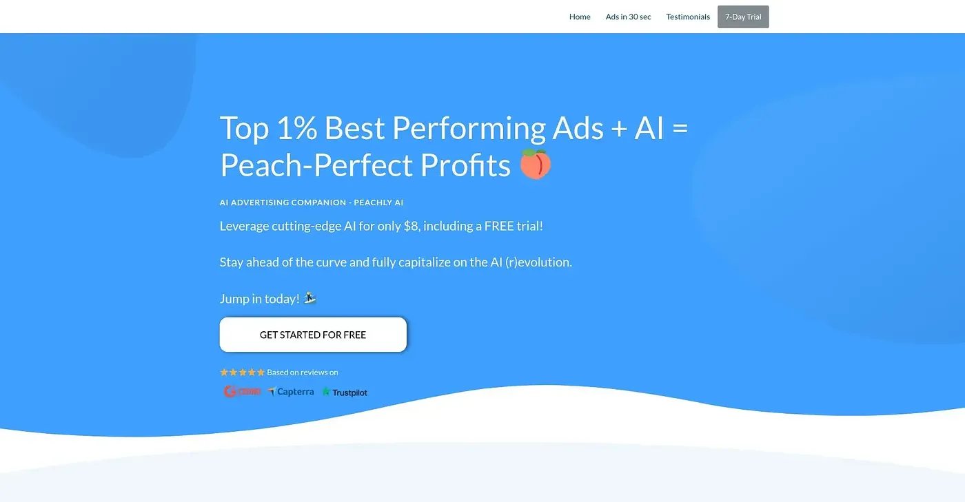 Screenshot of Peachly AI