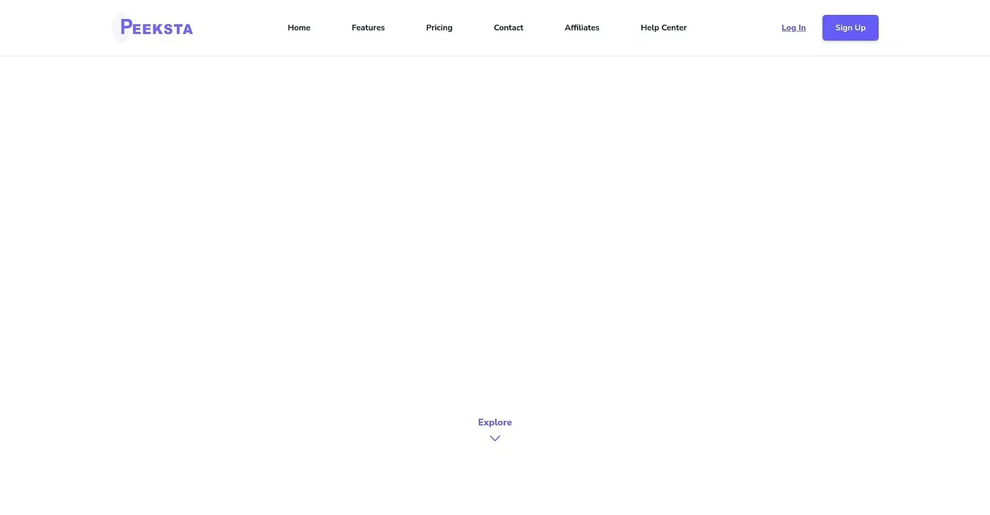 Screenshot of Peeksta