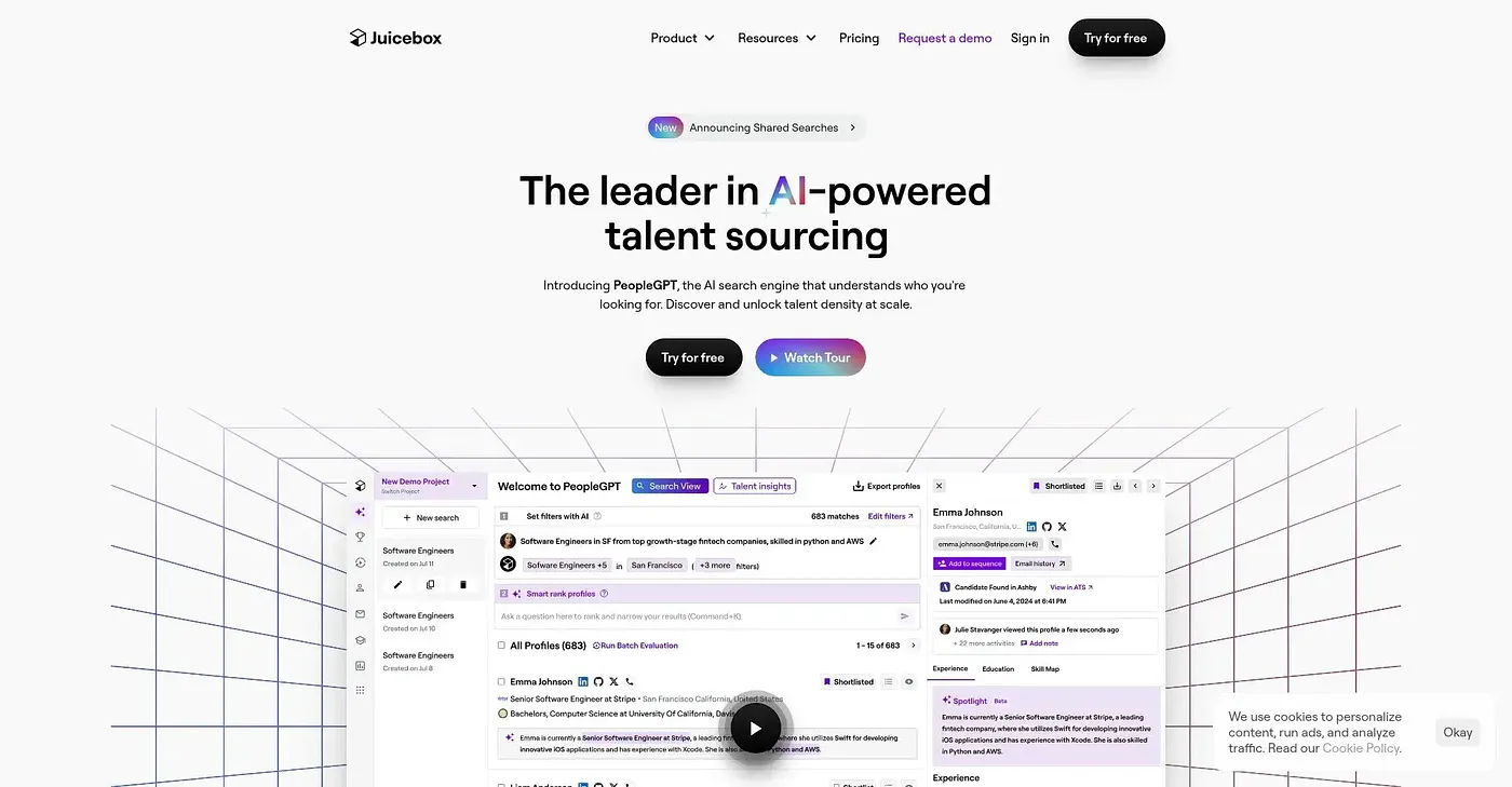 Screenshot of PeopleGPT