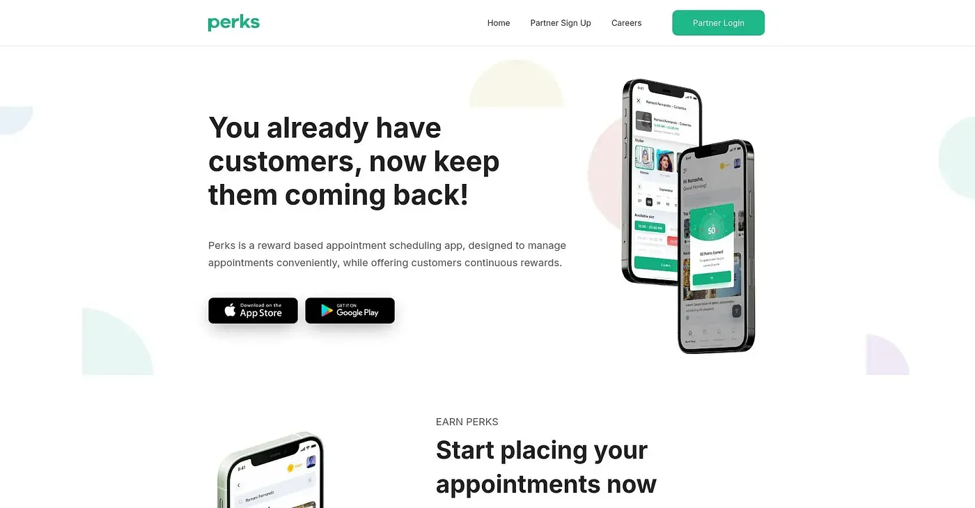 Screenshot of Perks