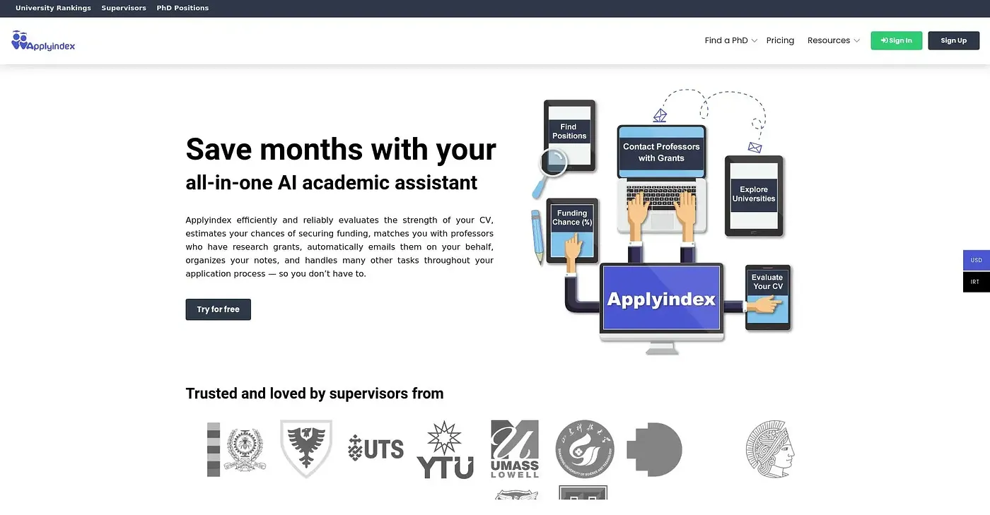 Screenshot of Applyindex