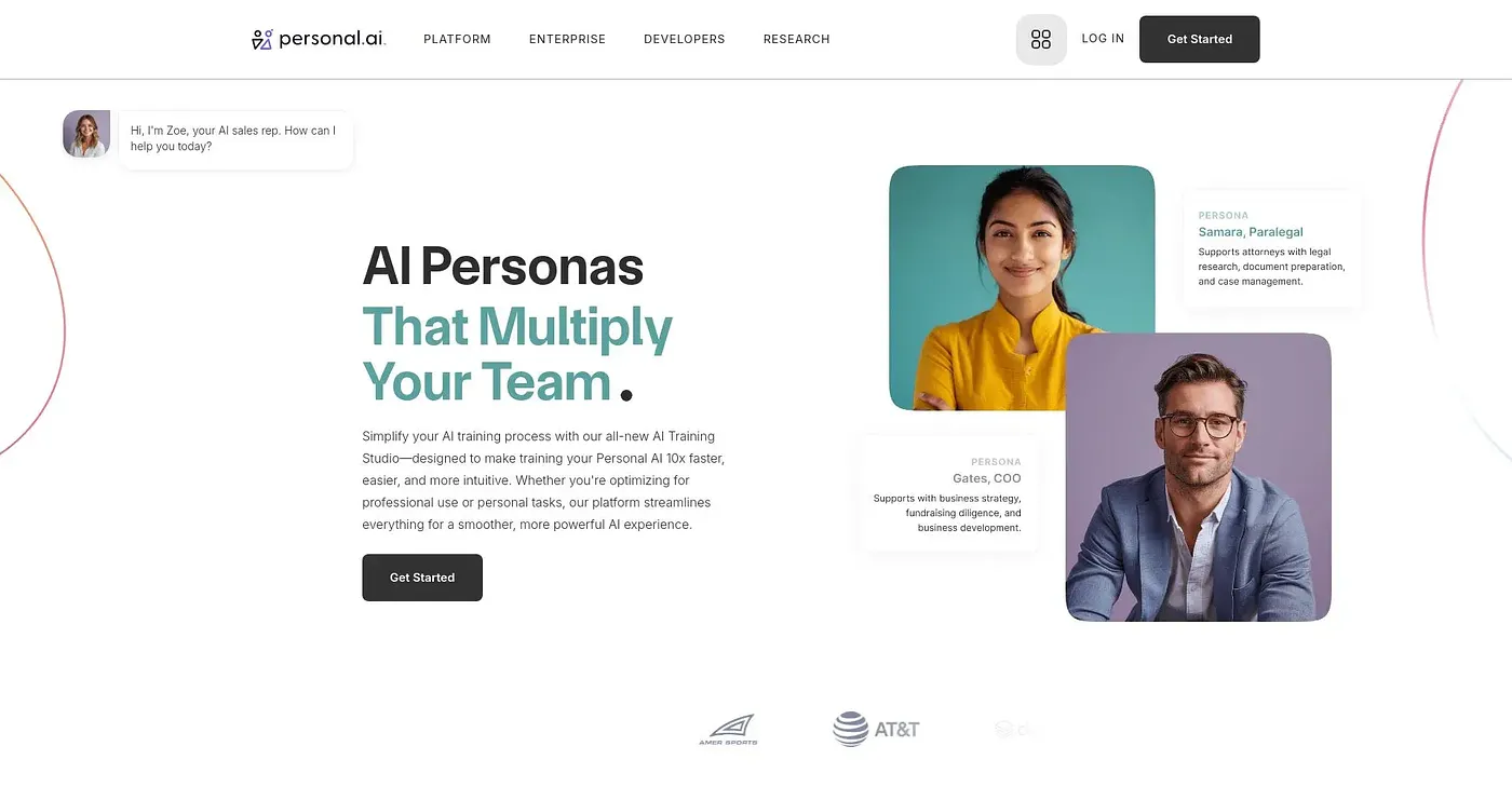 Screenshot of Personal AI