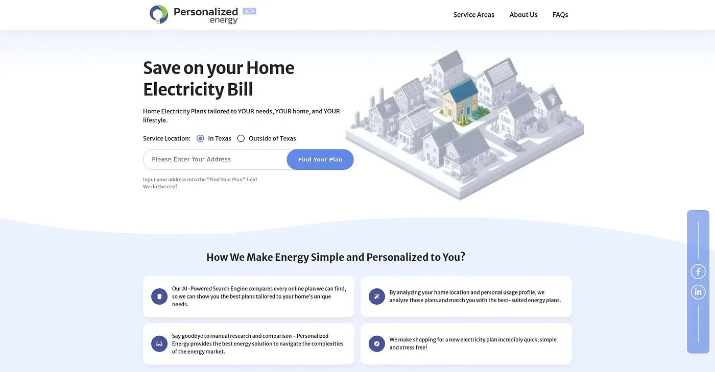 Screenshot of Personalized.energy