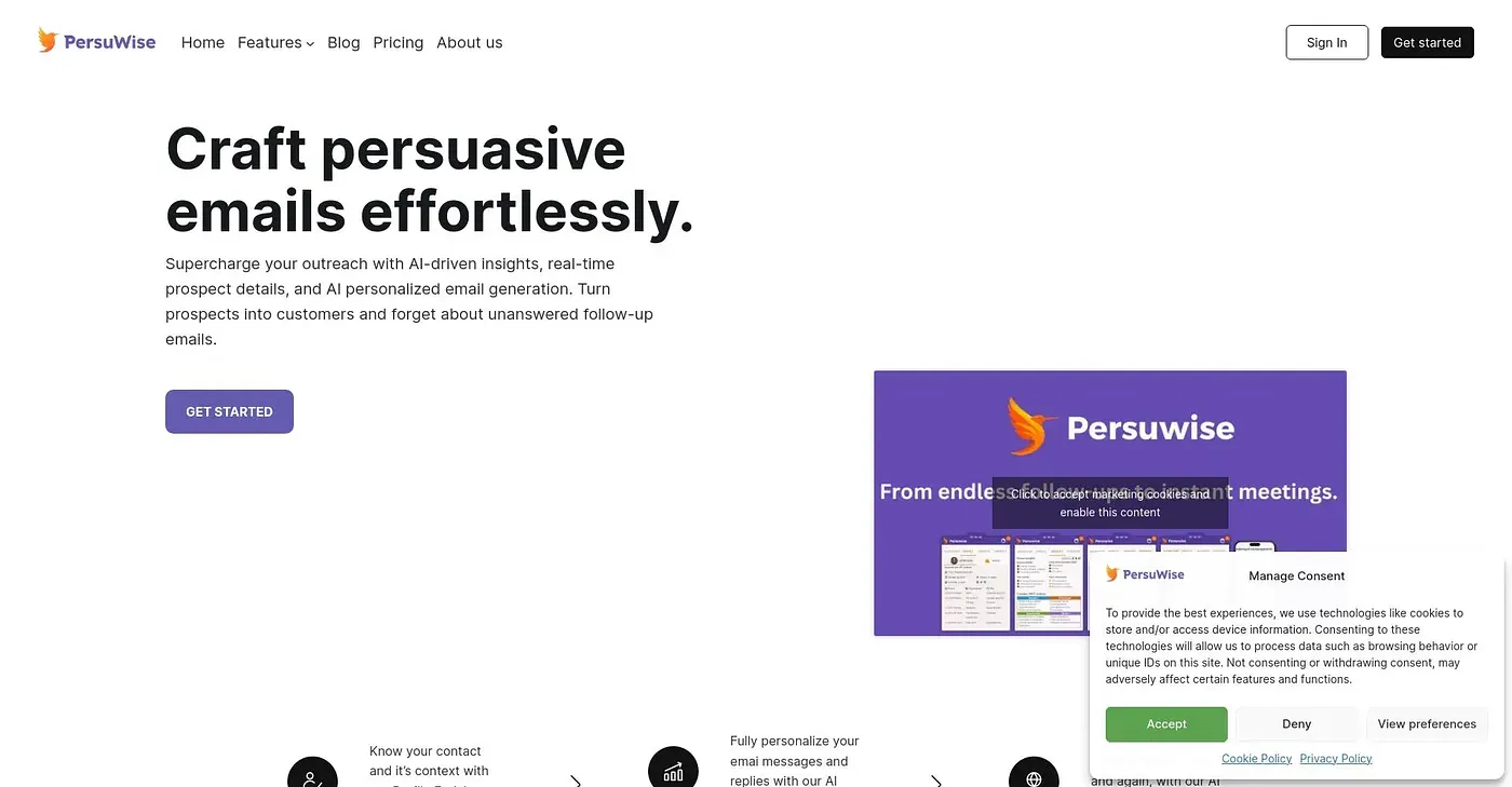 Screenshot of Persuwise