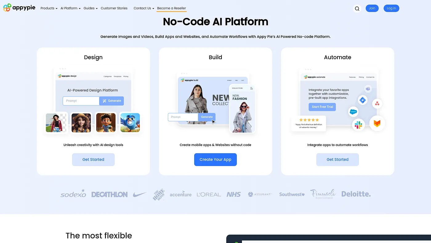 Screenshot of Appy Pie